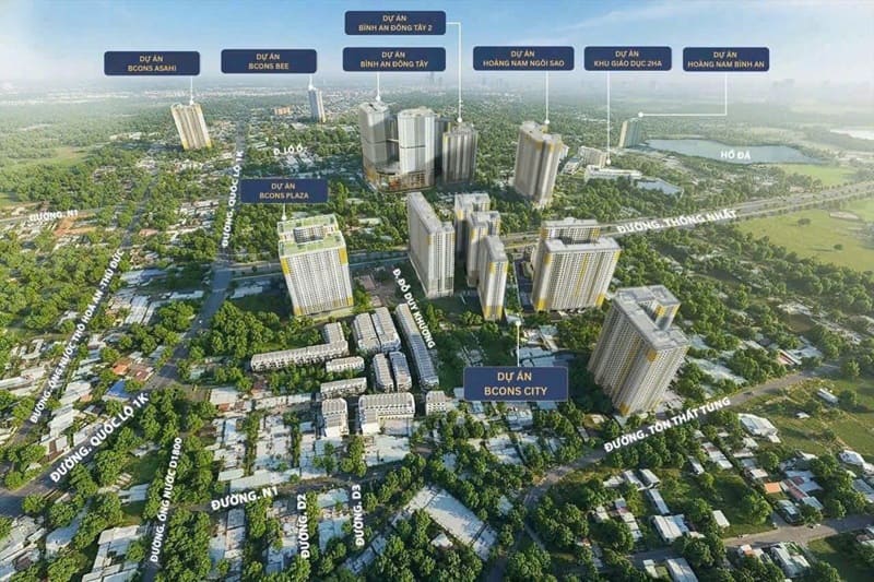 các dự án Bcons gần làng đại học 